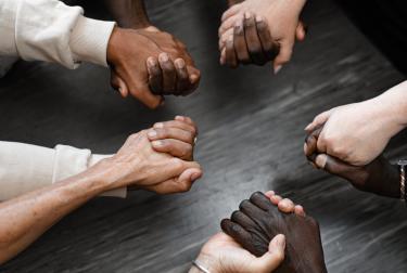 Group of Students Holding Hands 